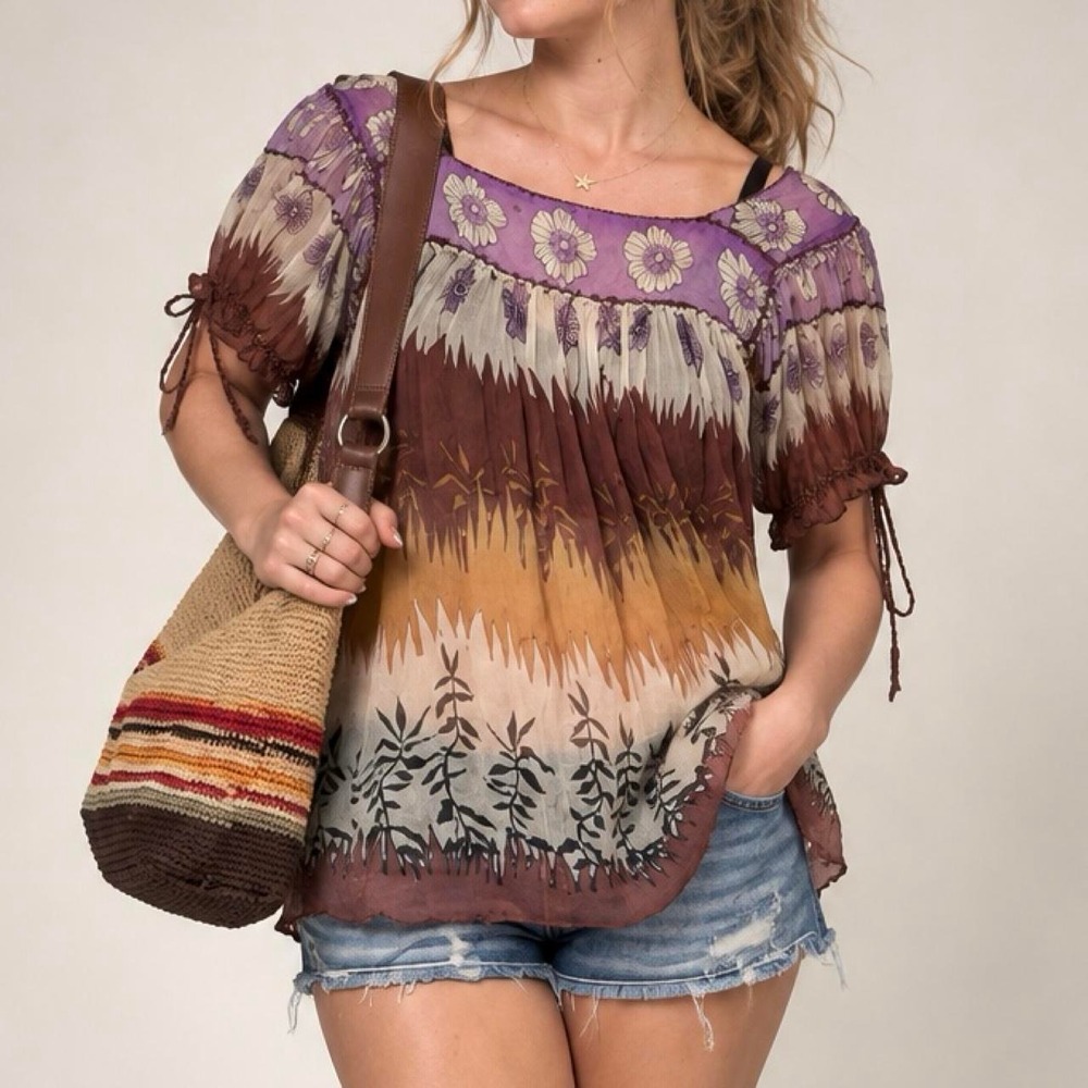 Sheer eci boho top
